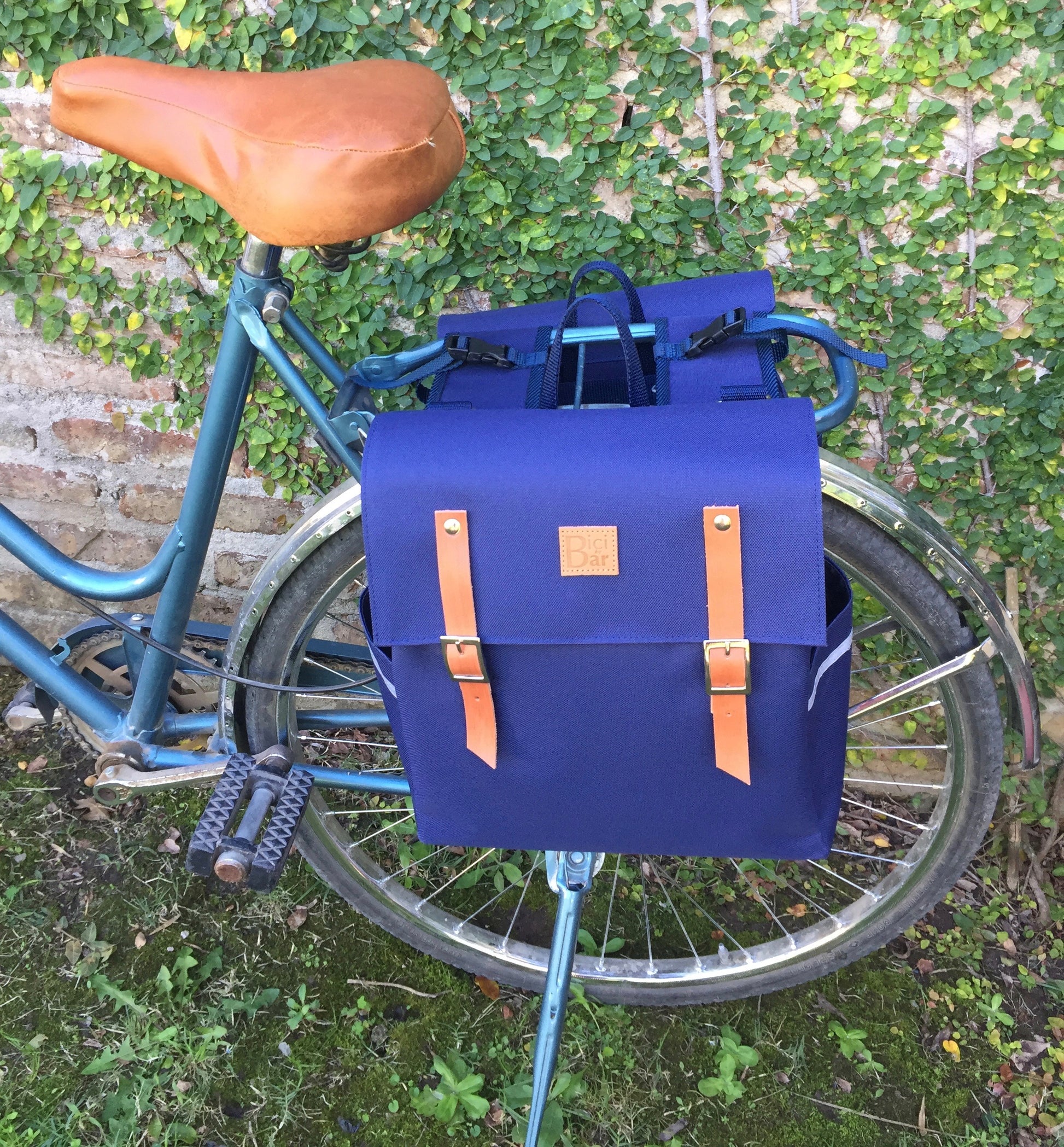 Double Blue Waterproof Bicycle Pannier Media