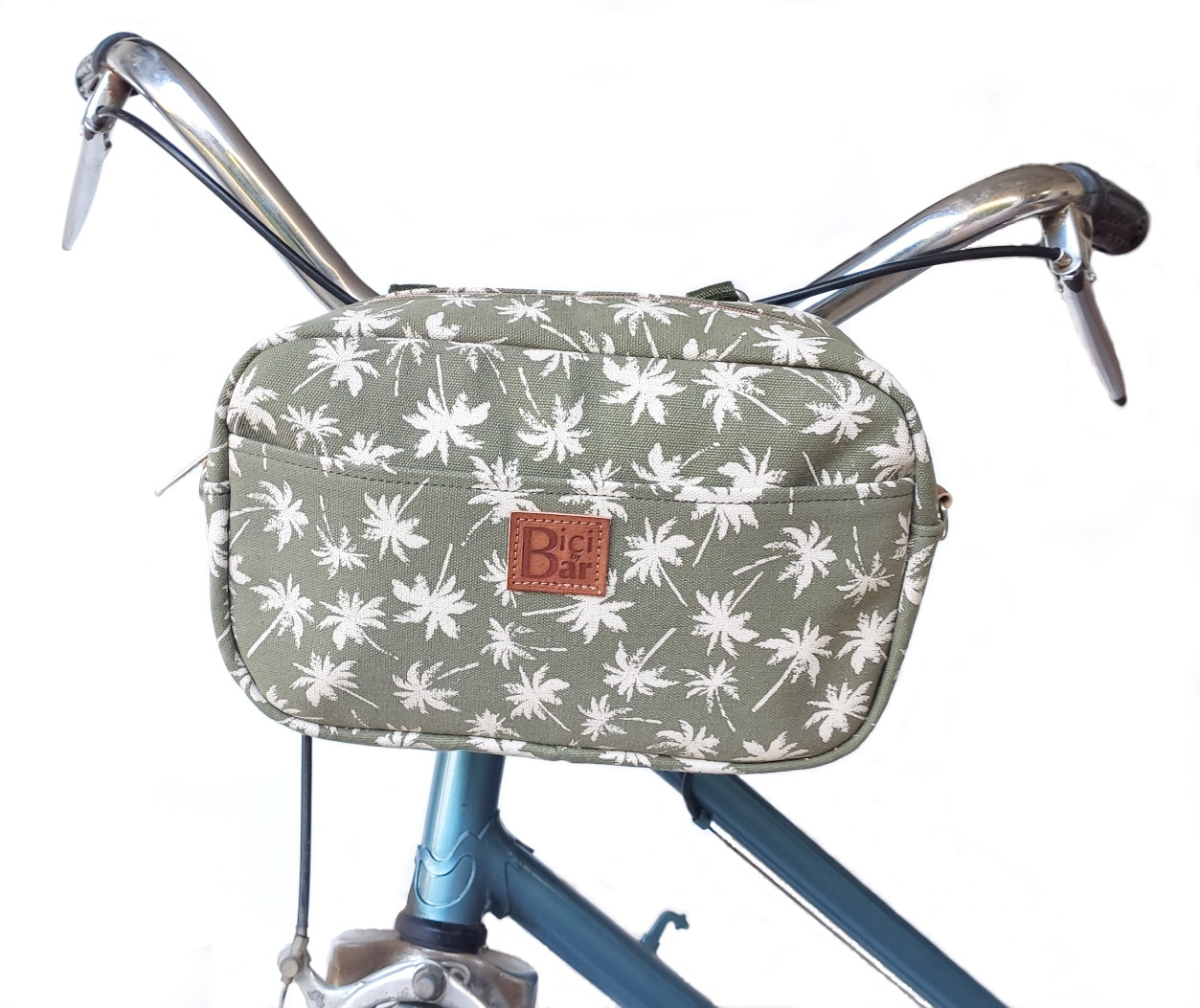 BIKE PACK - Handlebar Green Palms canvas