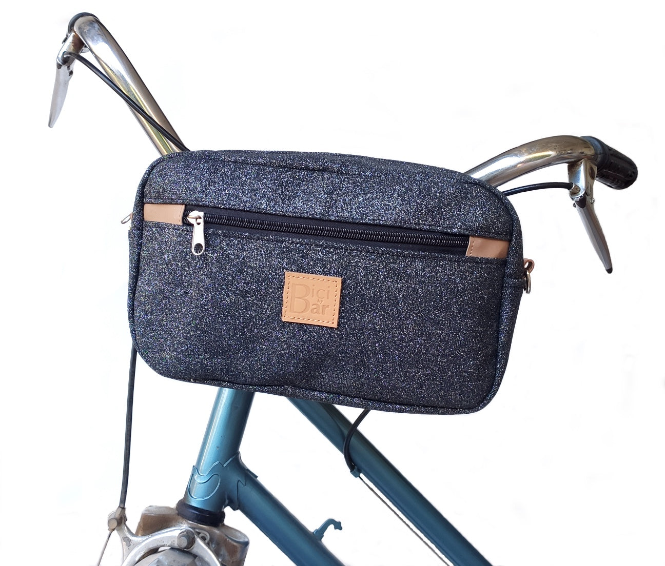 BIKE PACK - Cartera Negra con brillo