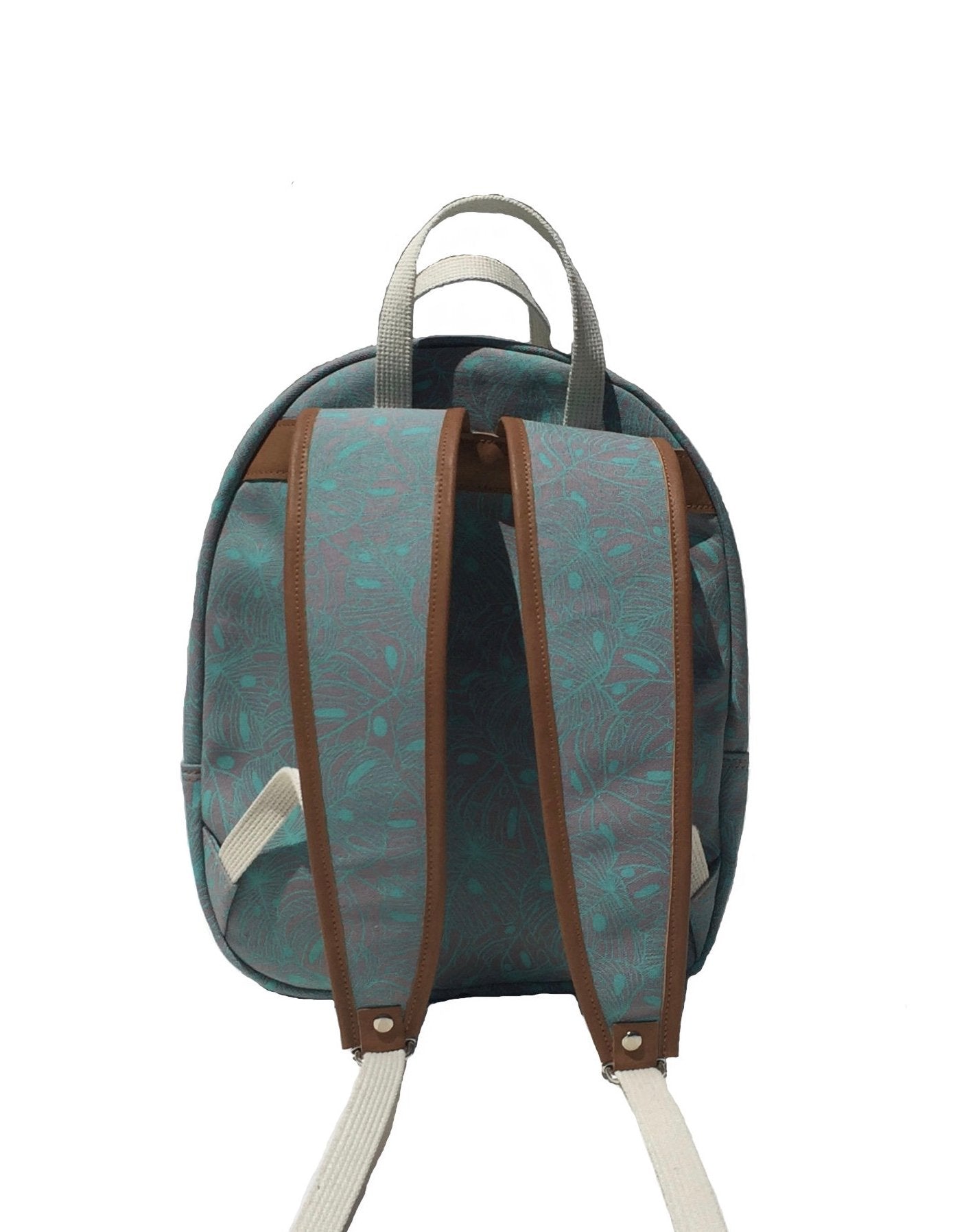 Tropical Turquoise Cotton canvas backpack