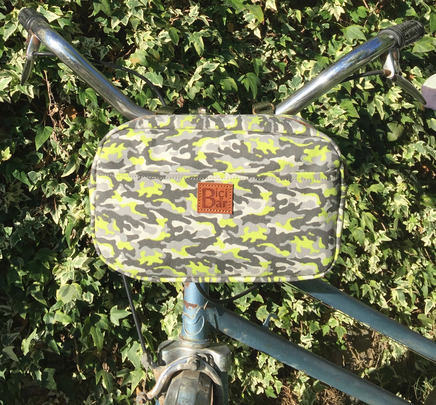 BIKE PACK - Cartera lona fluorescente camuflaje