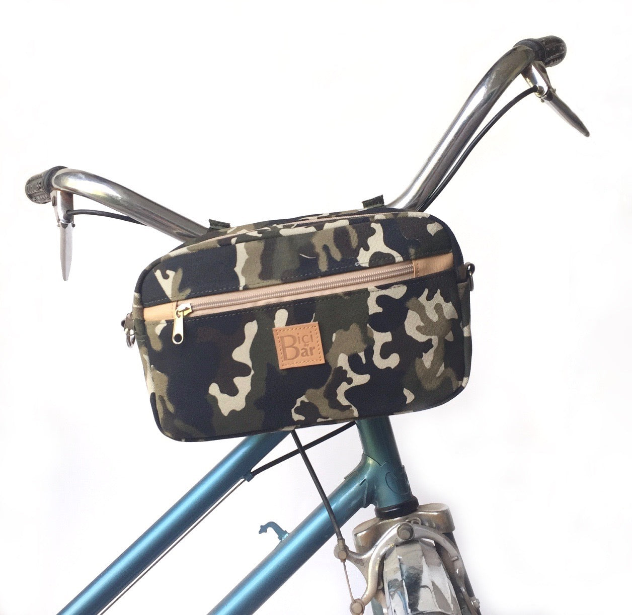 BIKE PACK - Handlebar Green Camouflage canvas