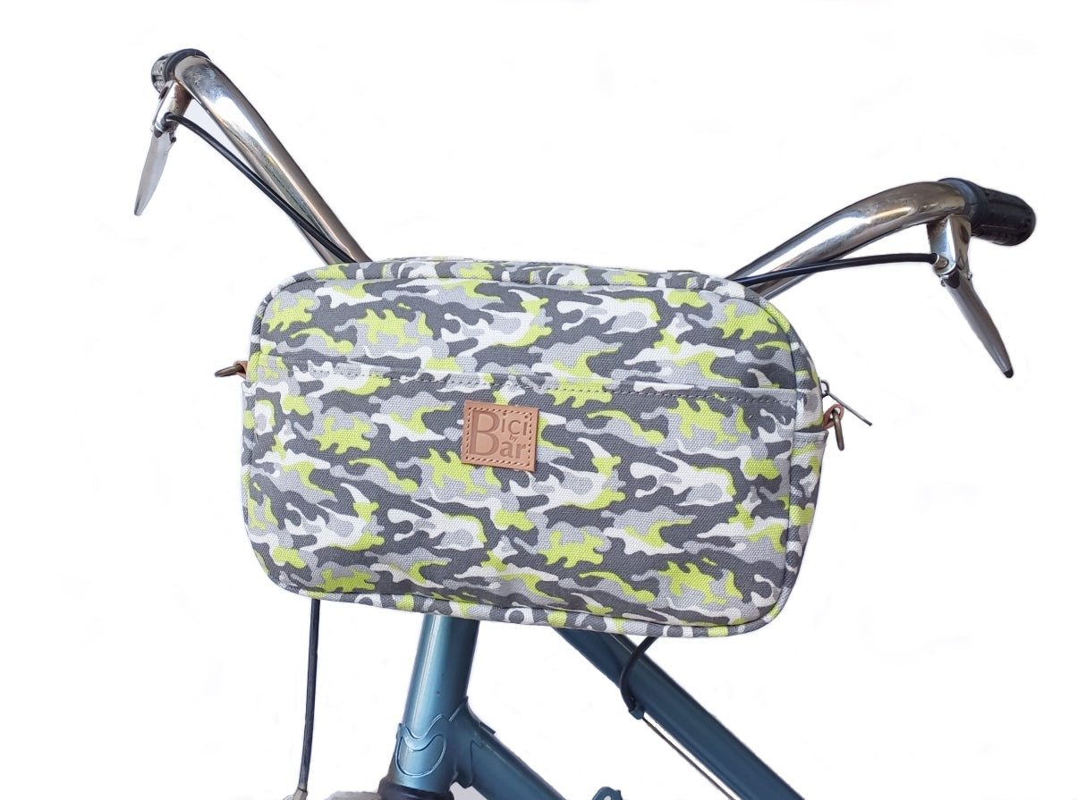 BIKE PACK - Cartera lona fluorescente camuflaje