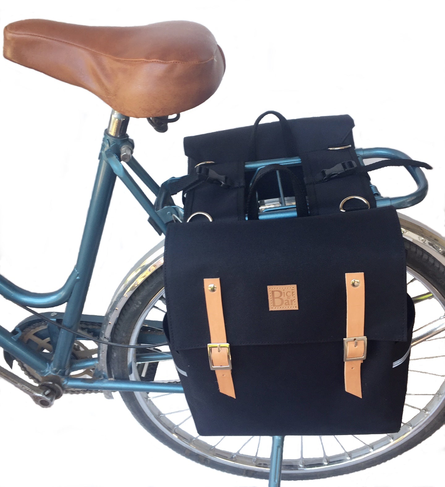 Double Black Waterproof Bicycle Pannier