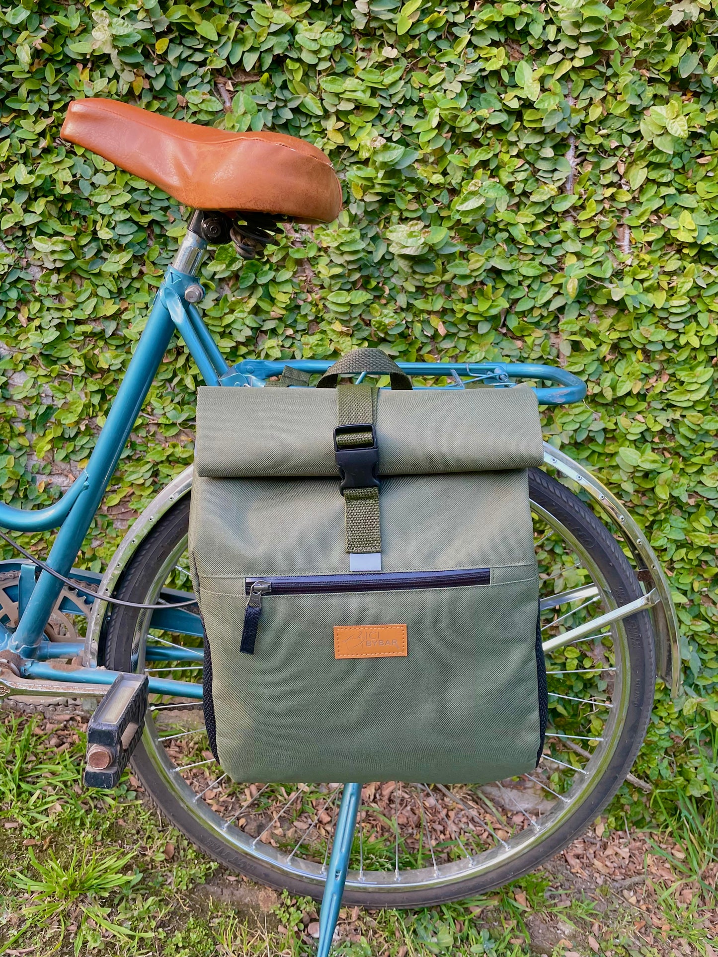 ROLL TOP - Waterproof backpack pannier green