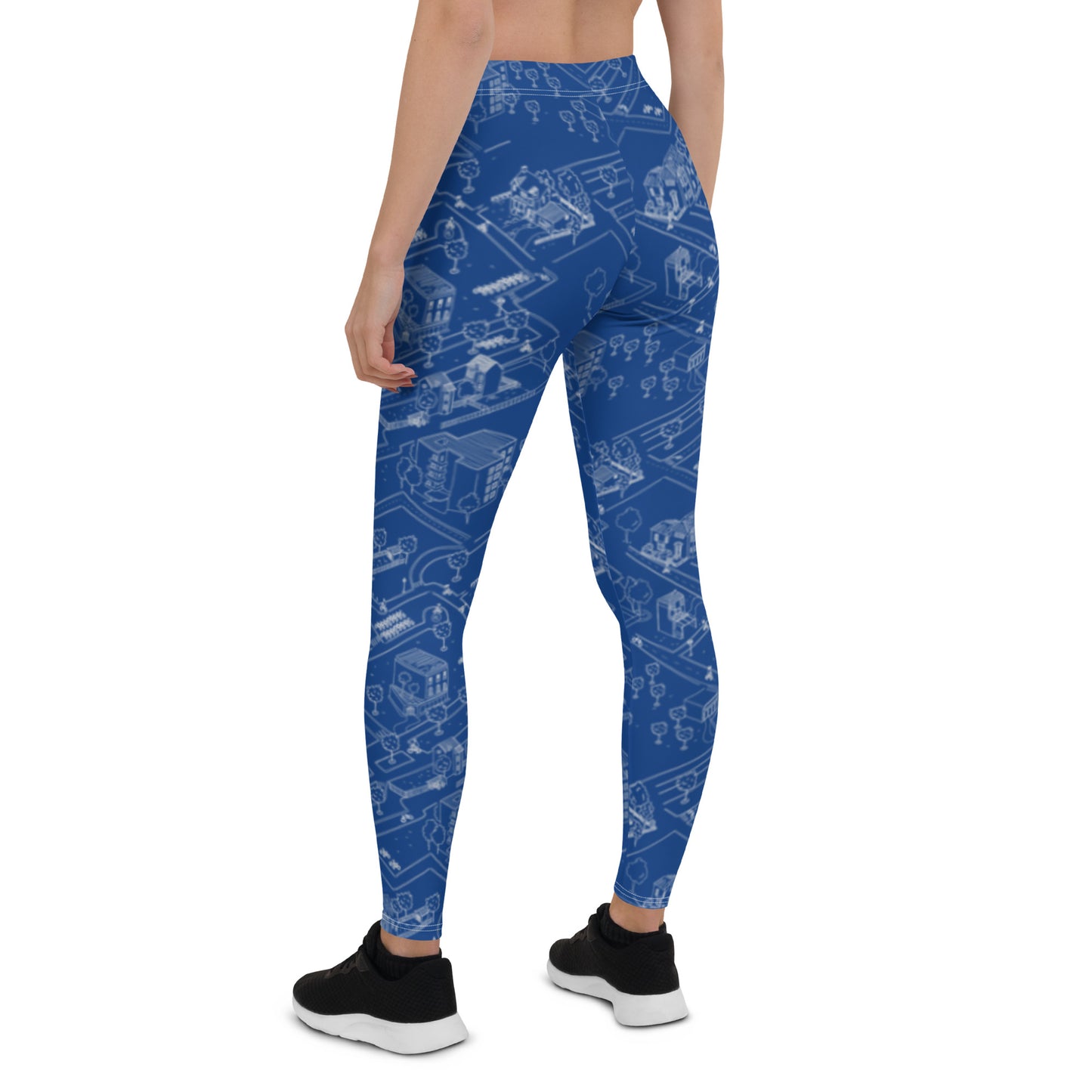 Bike Path Yoga Leggings -Electric Blue