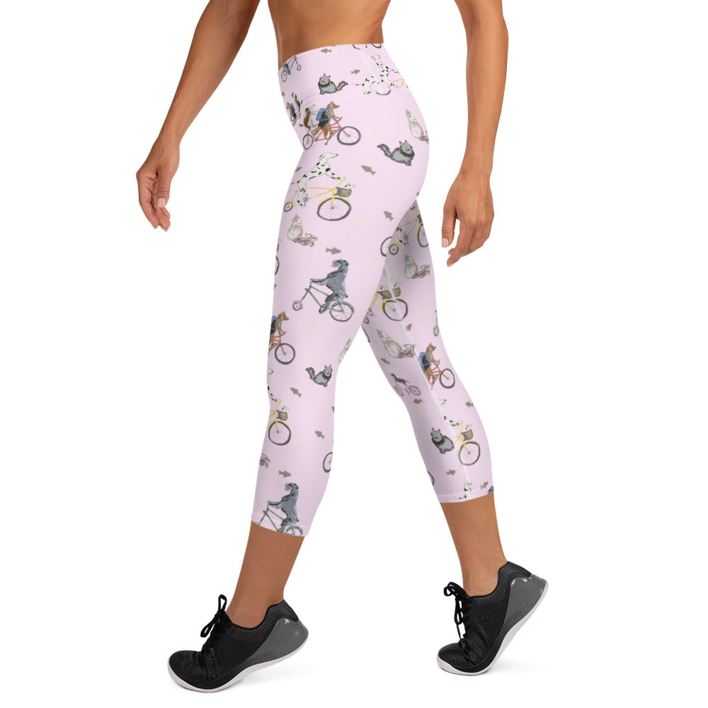 Pink Dogs & Bikes Bicycle leggings