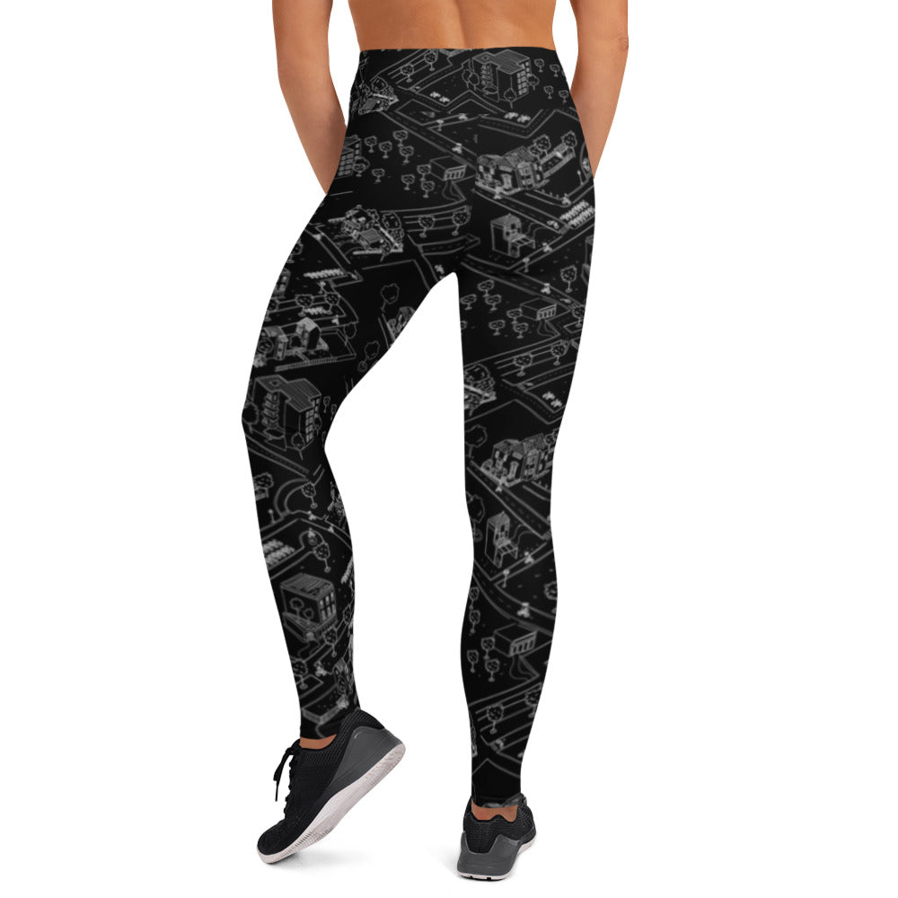 Bike Path Yoga Leggings - Black