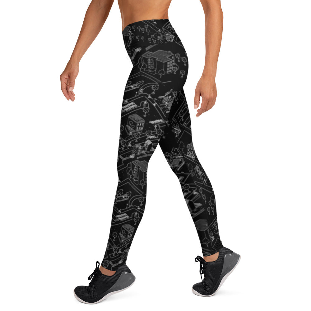 Bike Path Yoga Leggings - Black