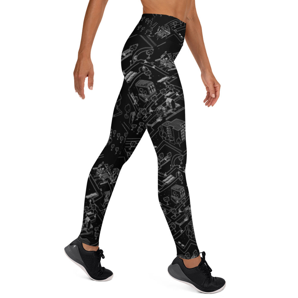 Bike Path Yoga Leggings - Black